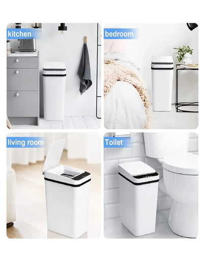 Caneca blanca con sensor en la cocina, la habitación, la sala y el baño