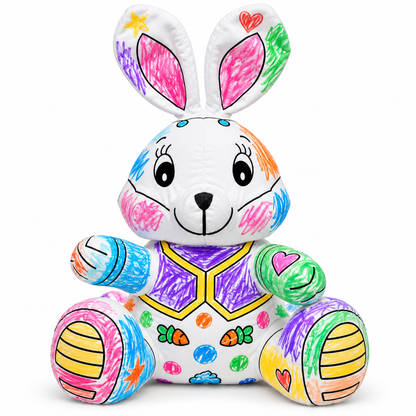 Peluche de conejo pintado con colores