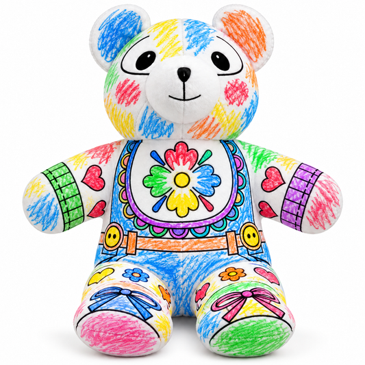 Peluche de oso pintado con colores